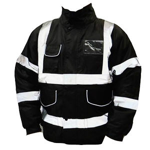 HVE171 Black Security Superior Reflective Bomber Jacket