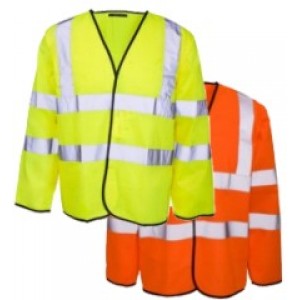 HVE200FR Long Sleeved Hi Visibility Fire Retardant  Vest