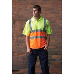 HVE210TT Two Tone Hi Visibility Polo shirt